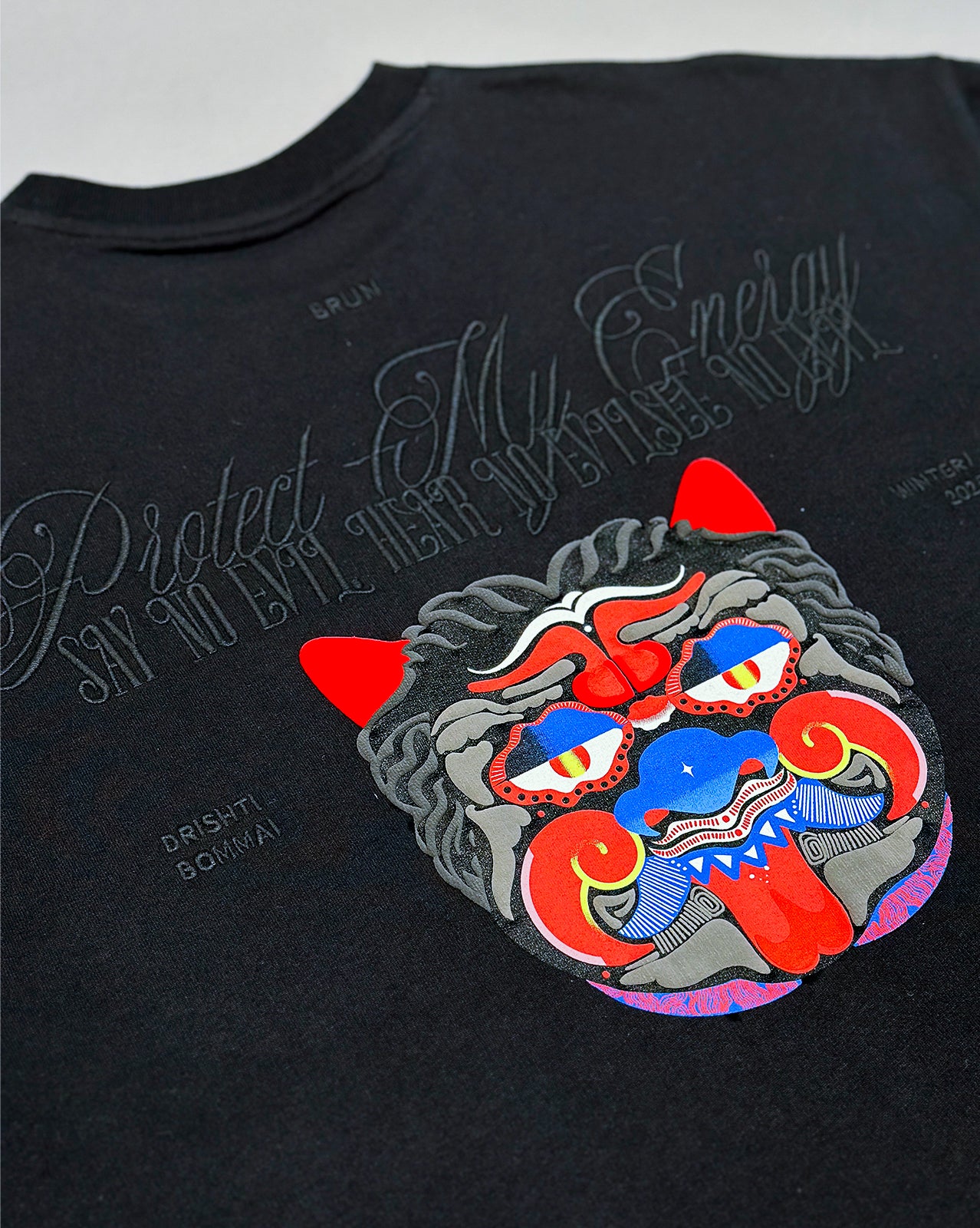 Drishti Bommai - Say No Evil Embroidered Half Sleeve tee