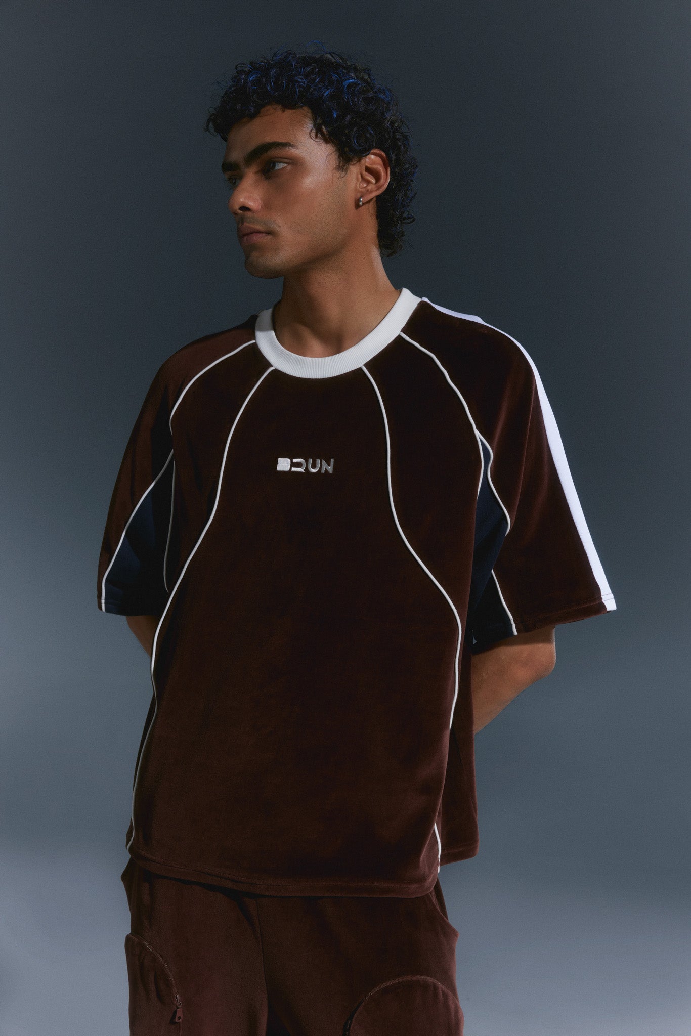 Velour Color Block Tee