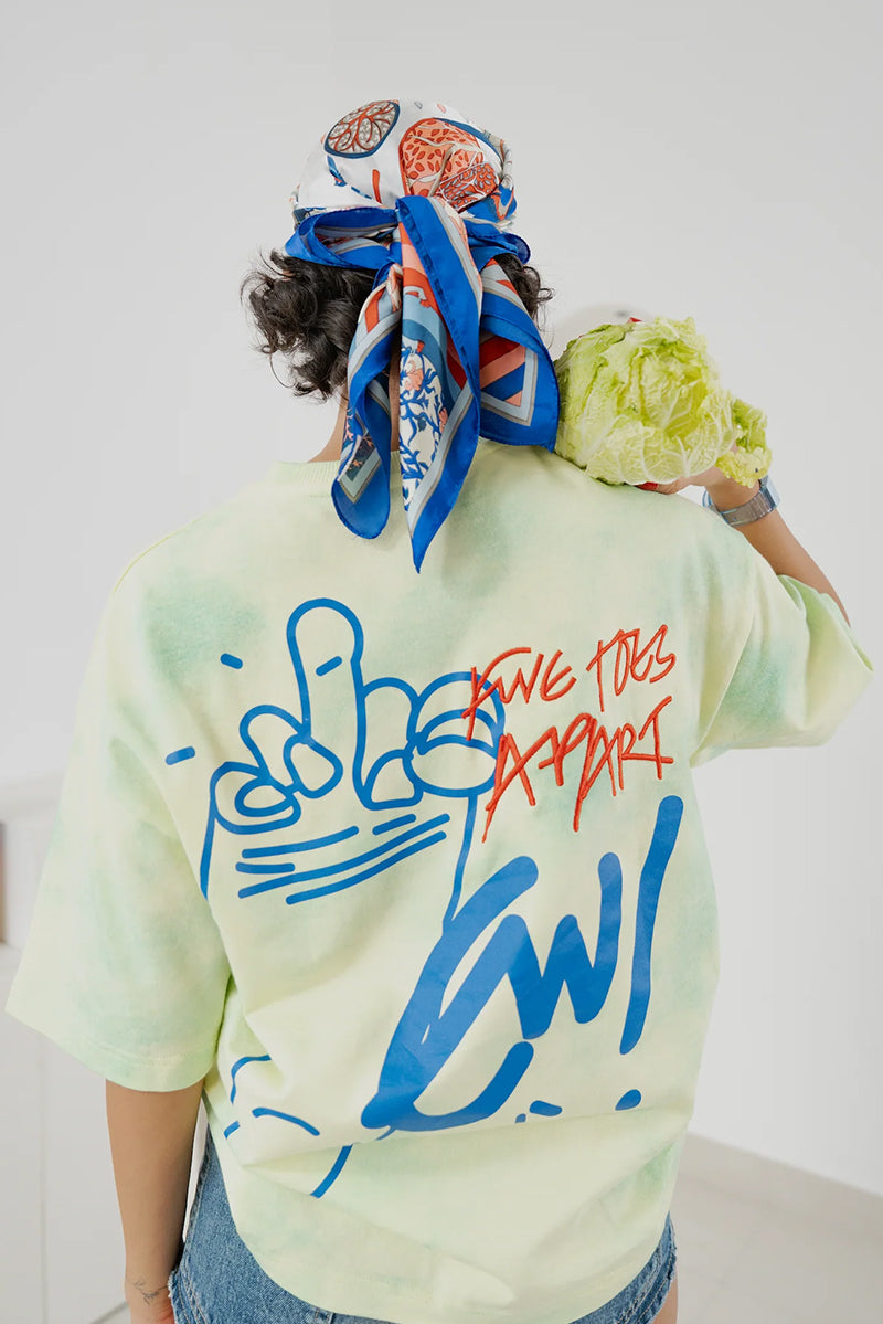 Five Toes Apart - Lime Yellow Tee