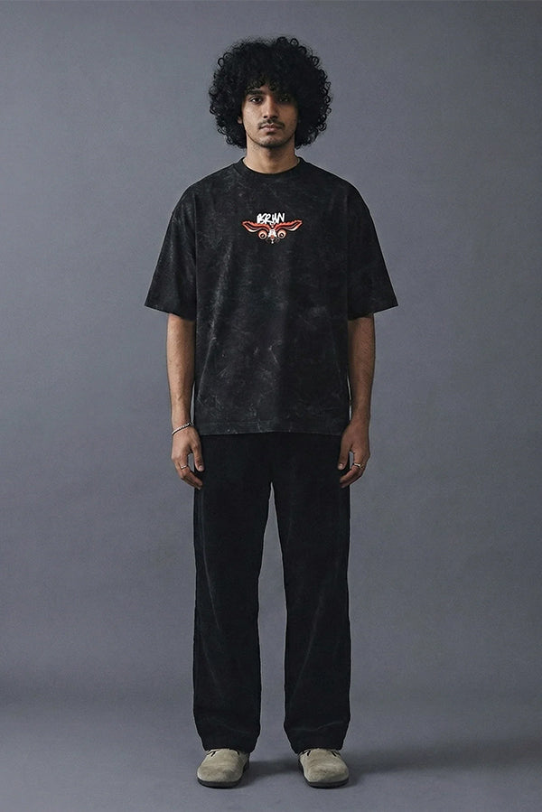 Drishti Bommai - Acid Wash Printed Half Face Tee