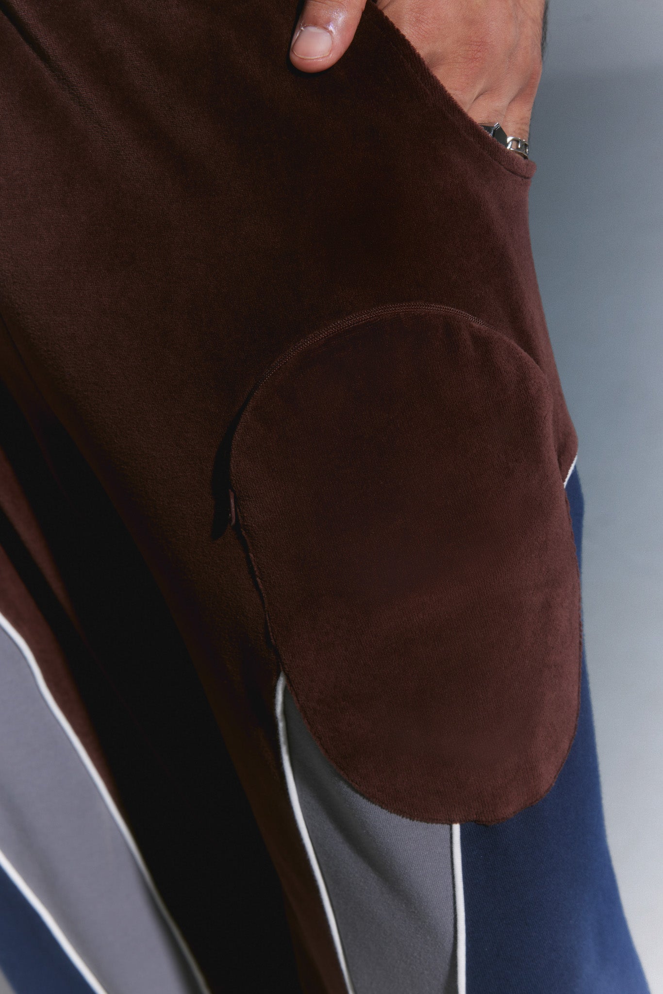 Velour Color Block Pants