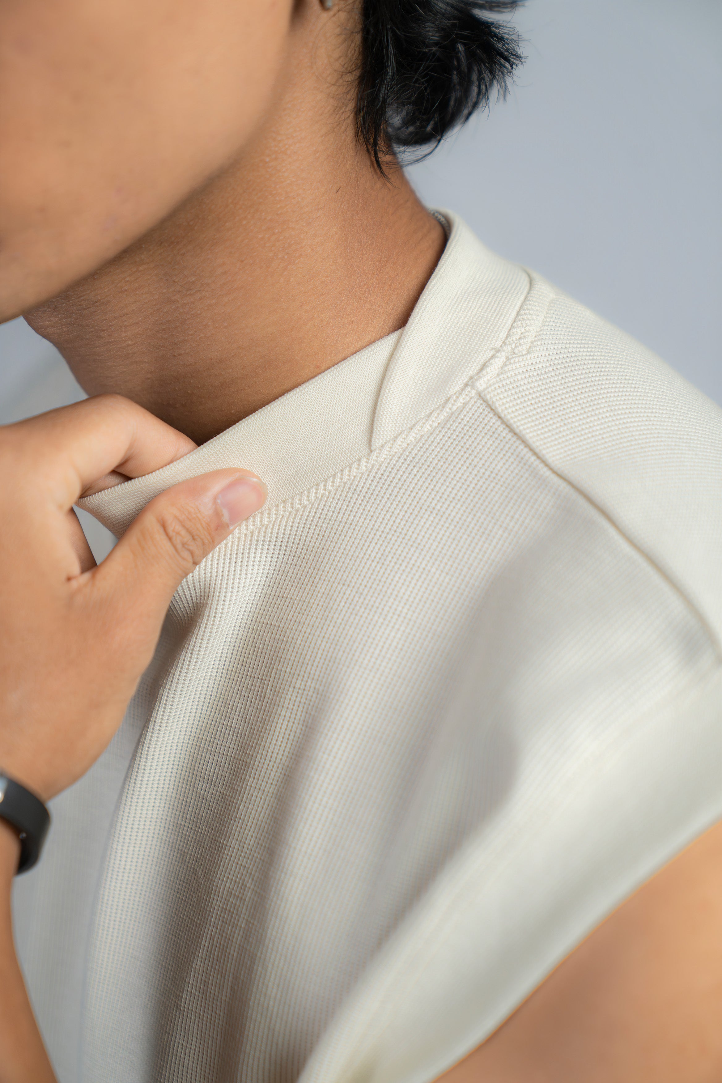 BASIC*B - CROPPED BOXY WAFFLE VEST