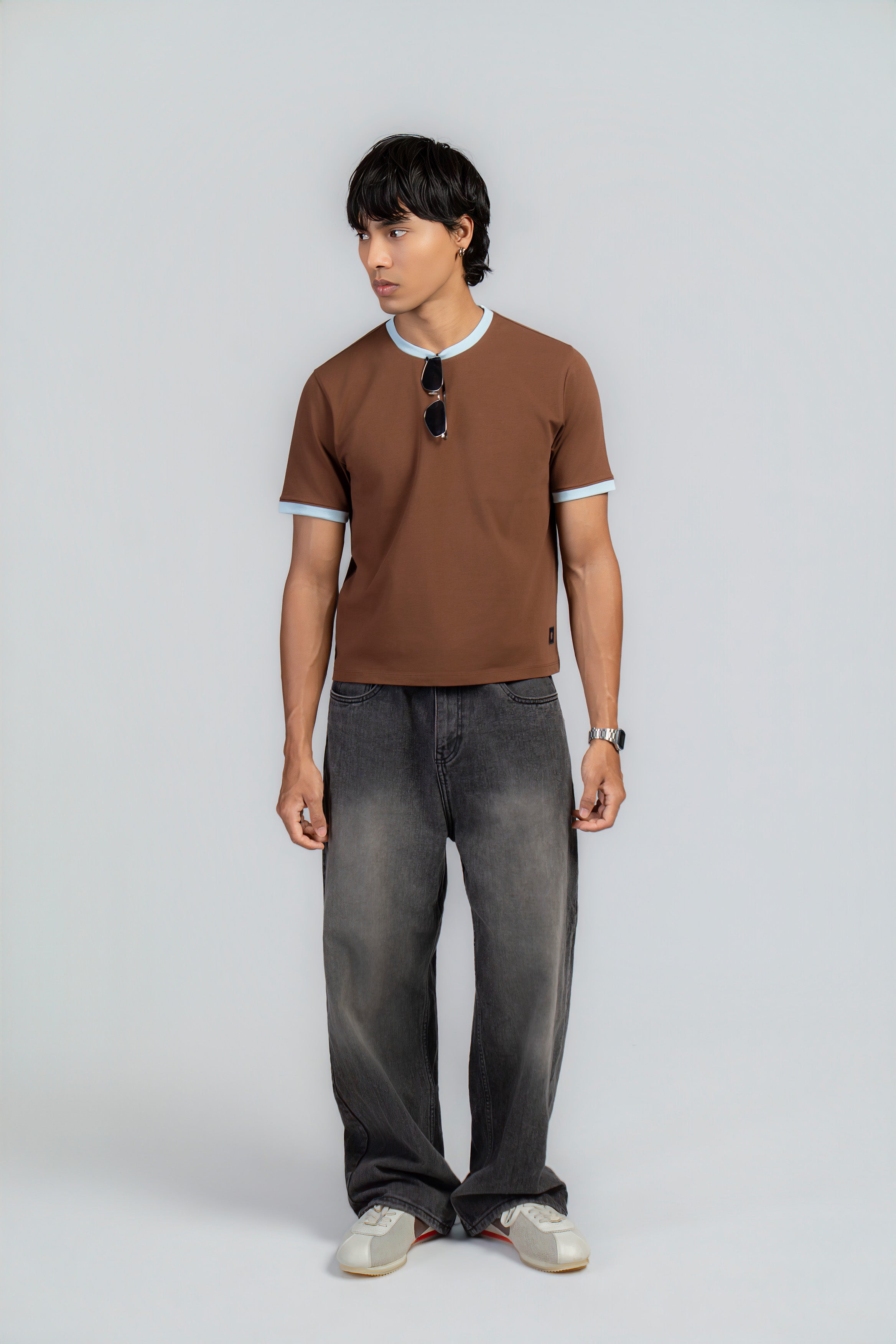 BASIC B* - FITTED RINGER TEE
