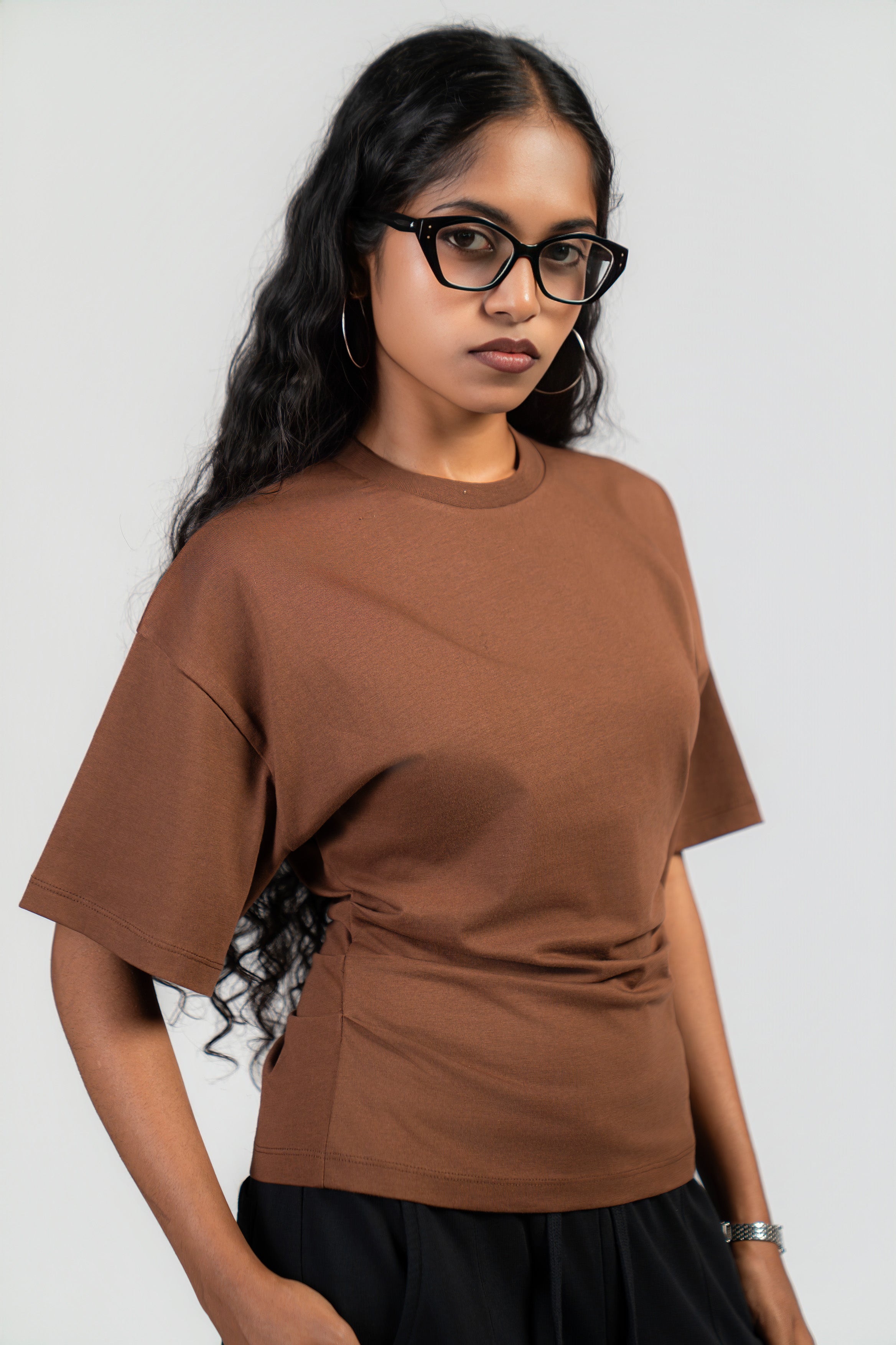 BASIC B* - CINCHED WAIST TEE