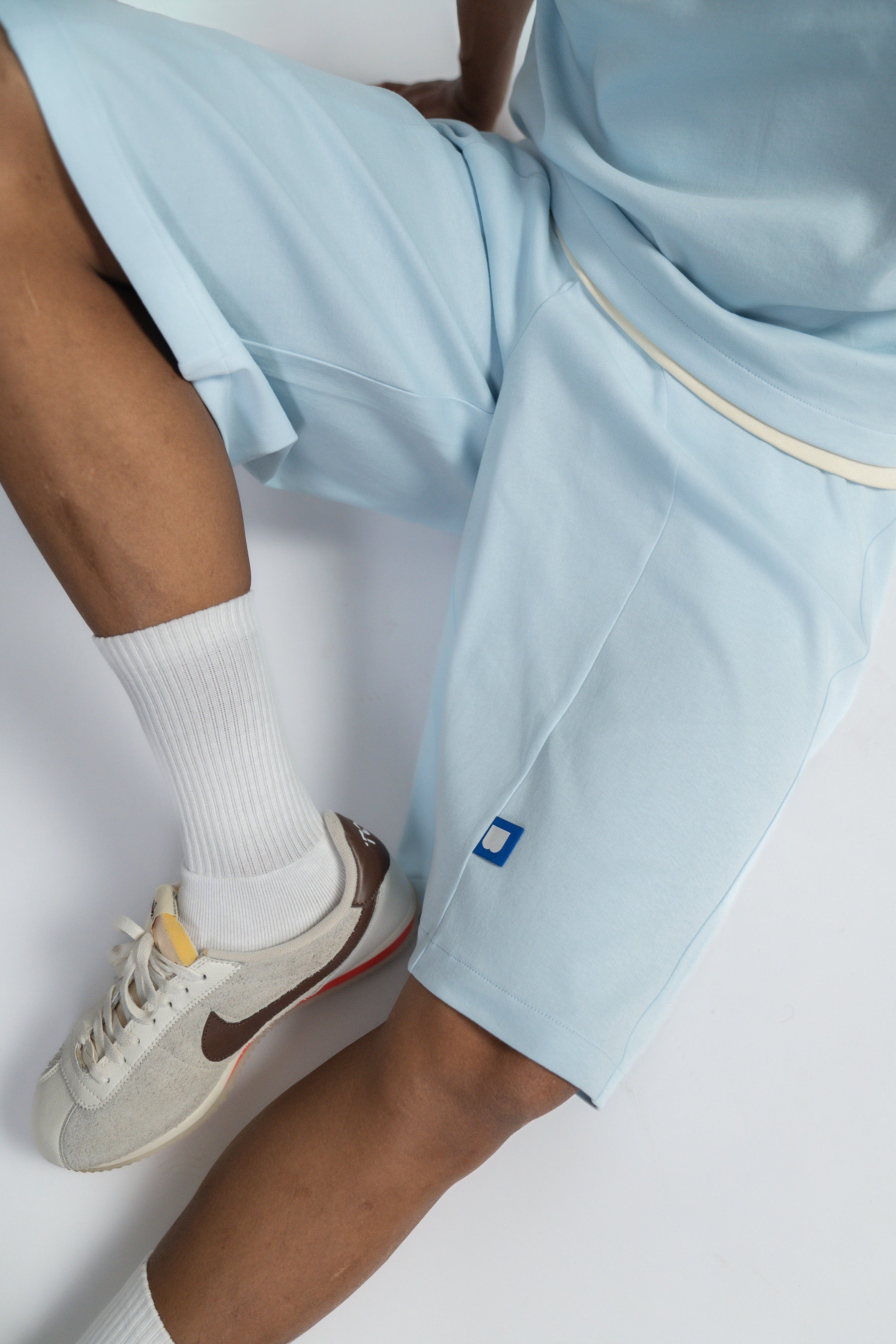 BASIC B* - BLUE KNITTED JORTS