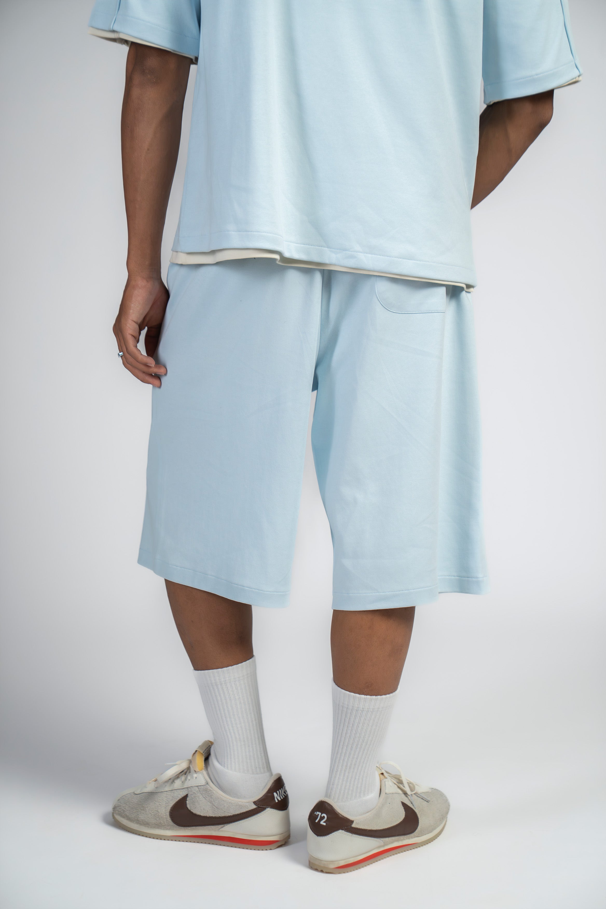 BASIC B* - BLUE KNITTED JORTS
