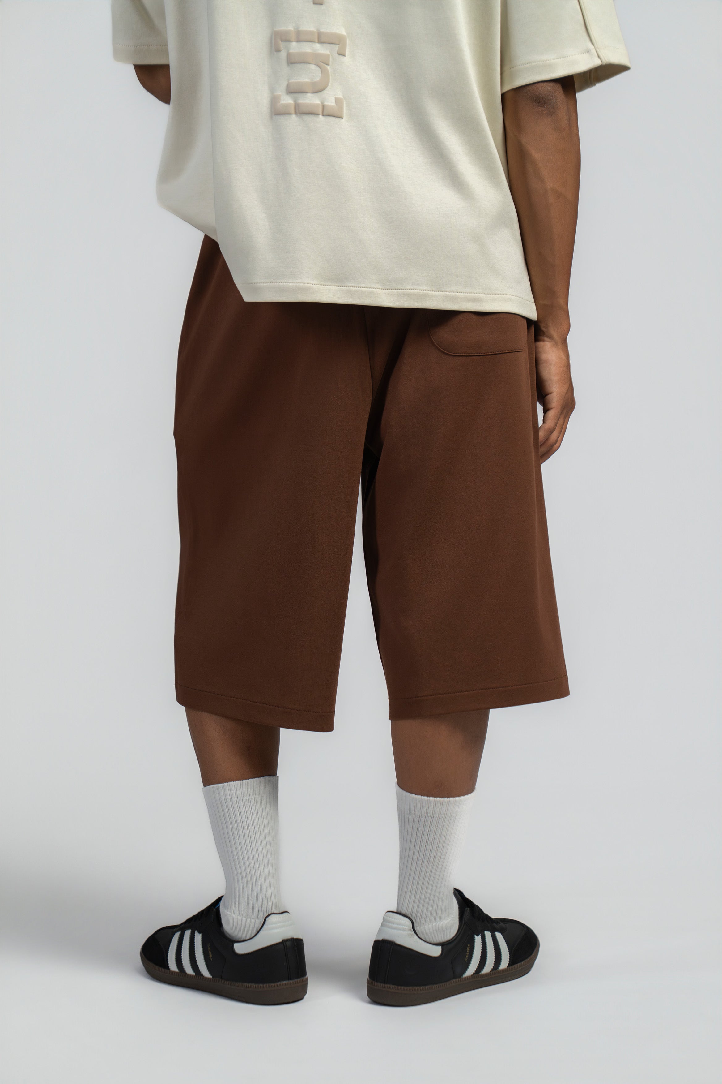 BASIC B* - BROWN KNITTED JORTS