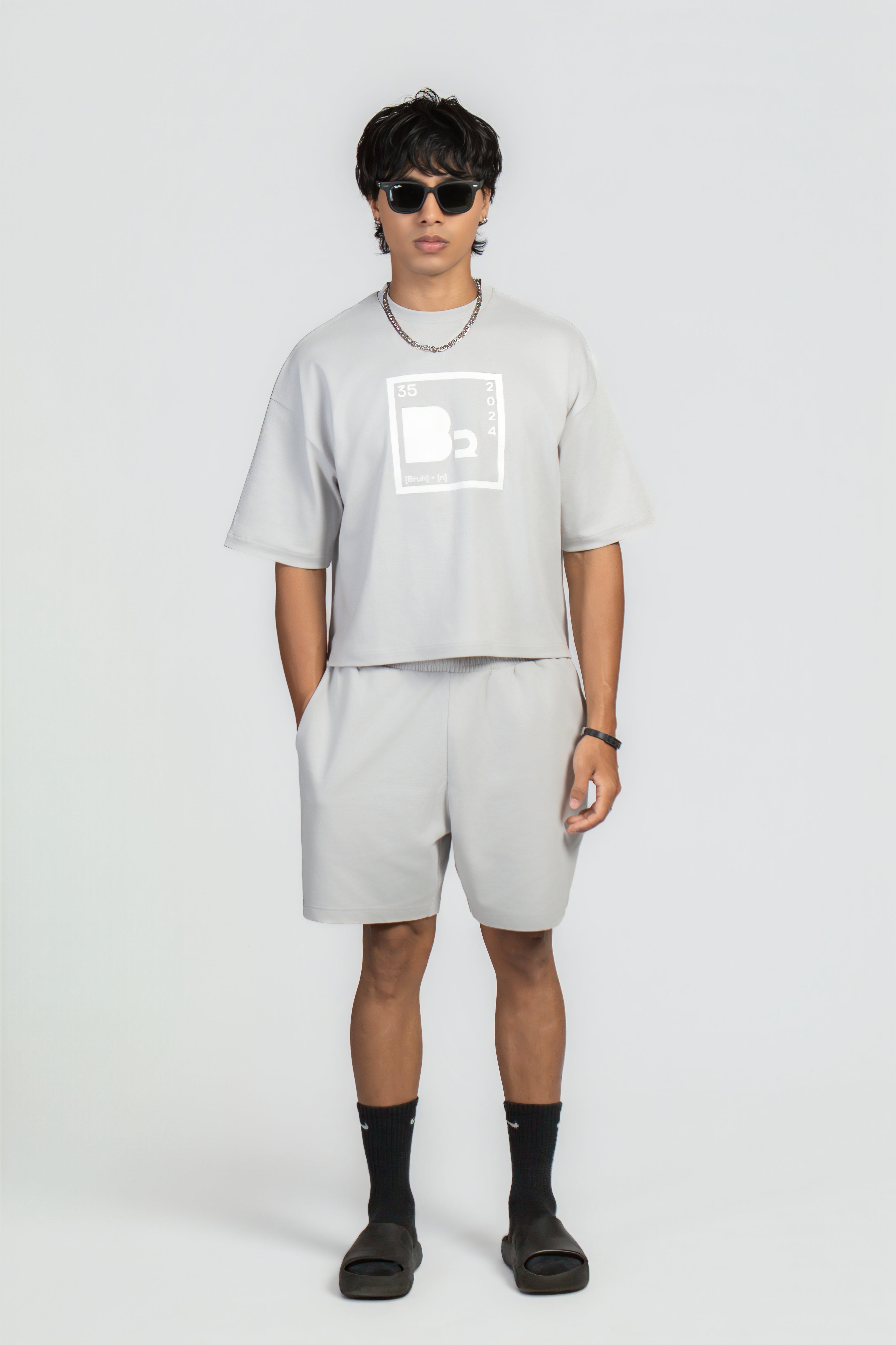 BASIC B* - BLAME THE CHEMISTRY CROPPED BOXY T-SHIRT