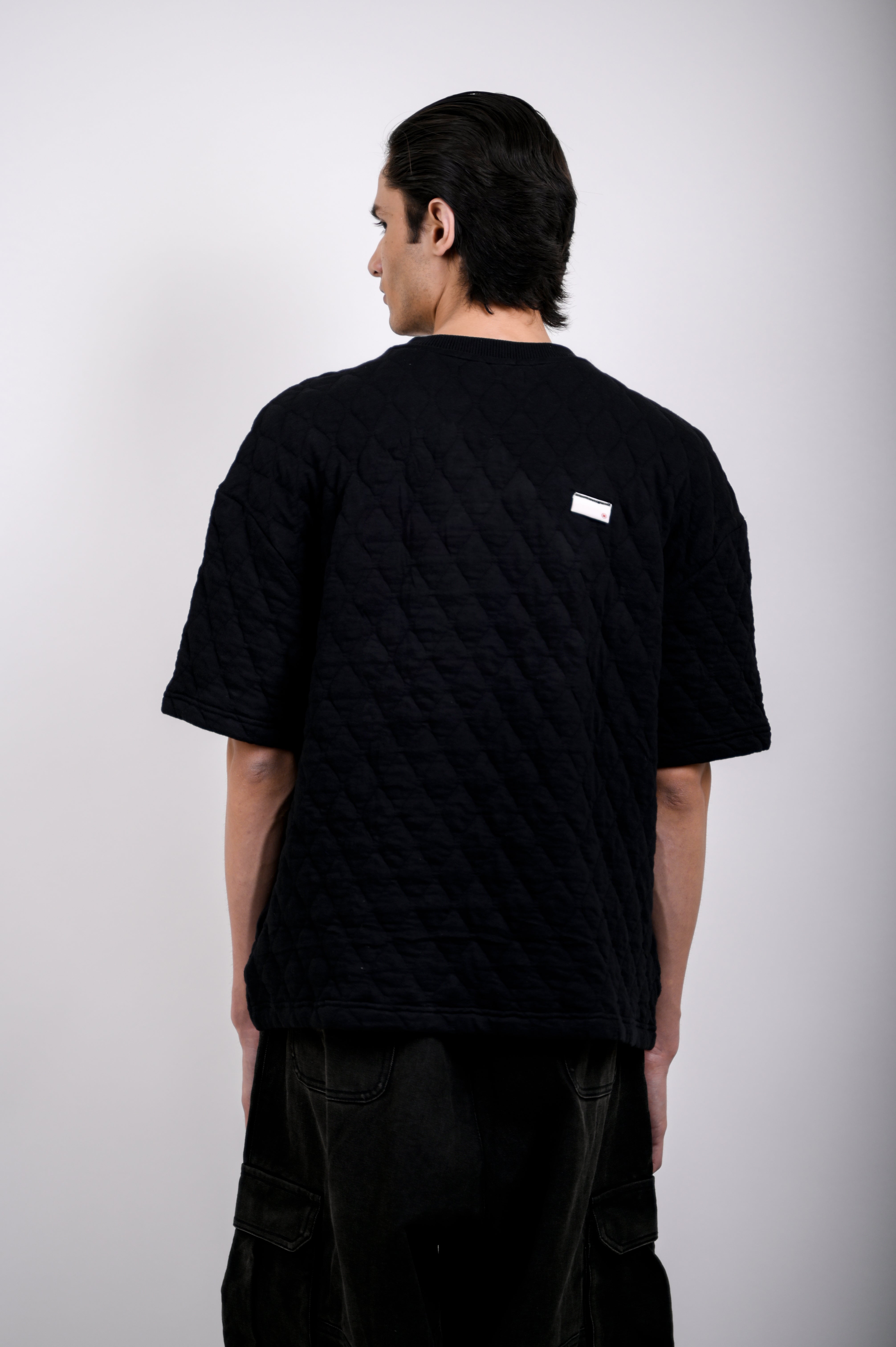 Black Quilted Tee