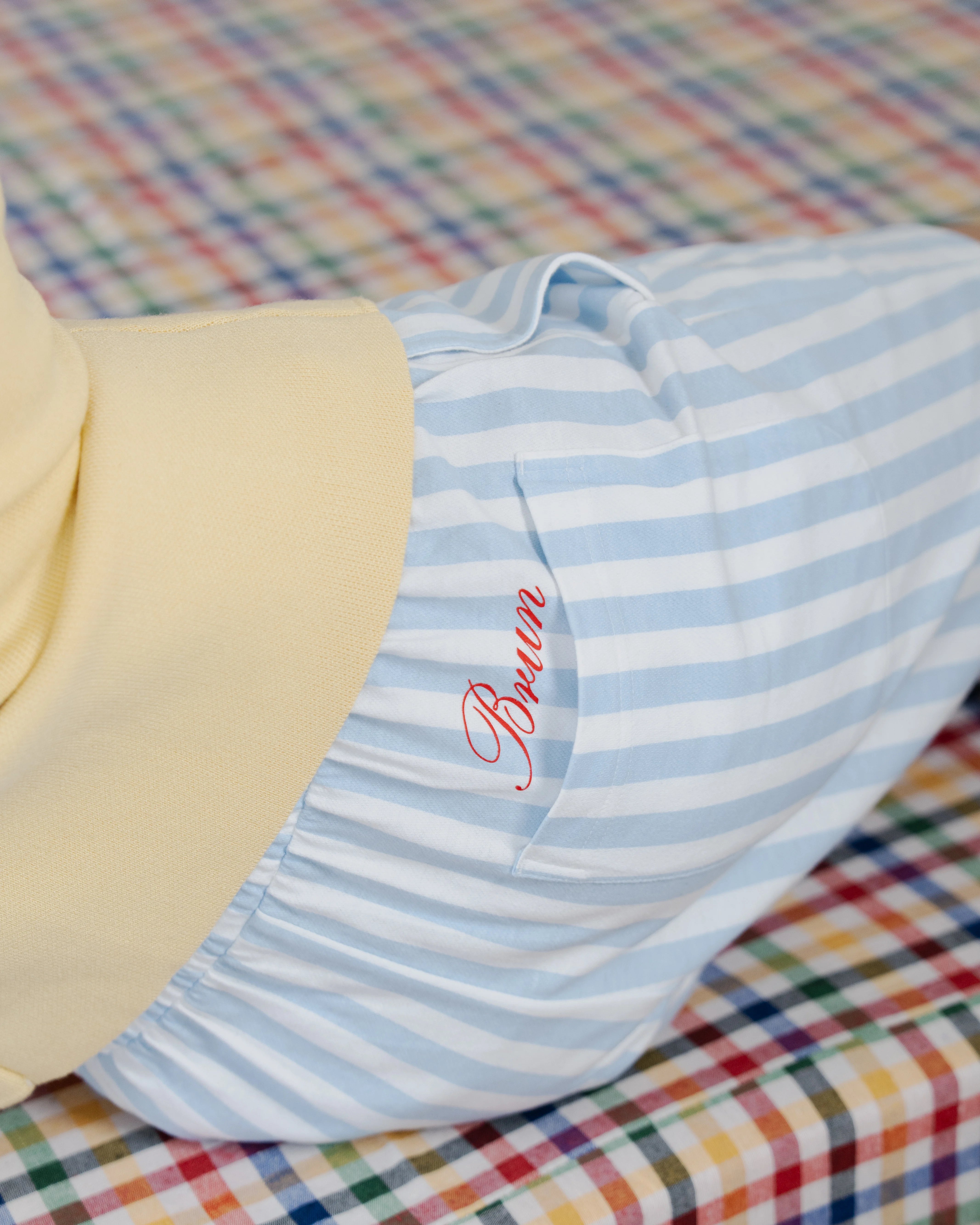 Mornin’ Club - Striped Blue shorts