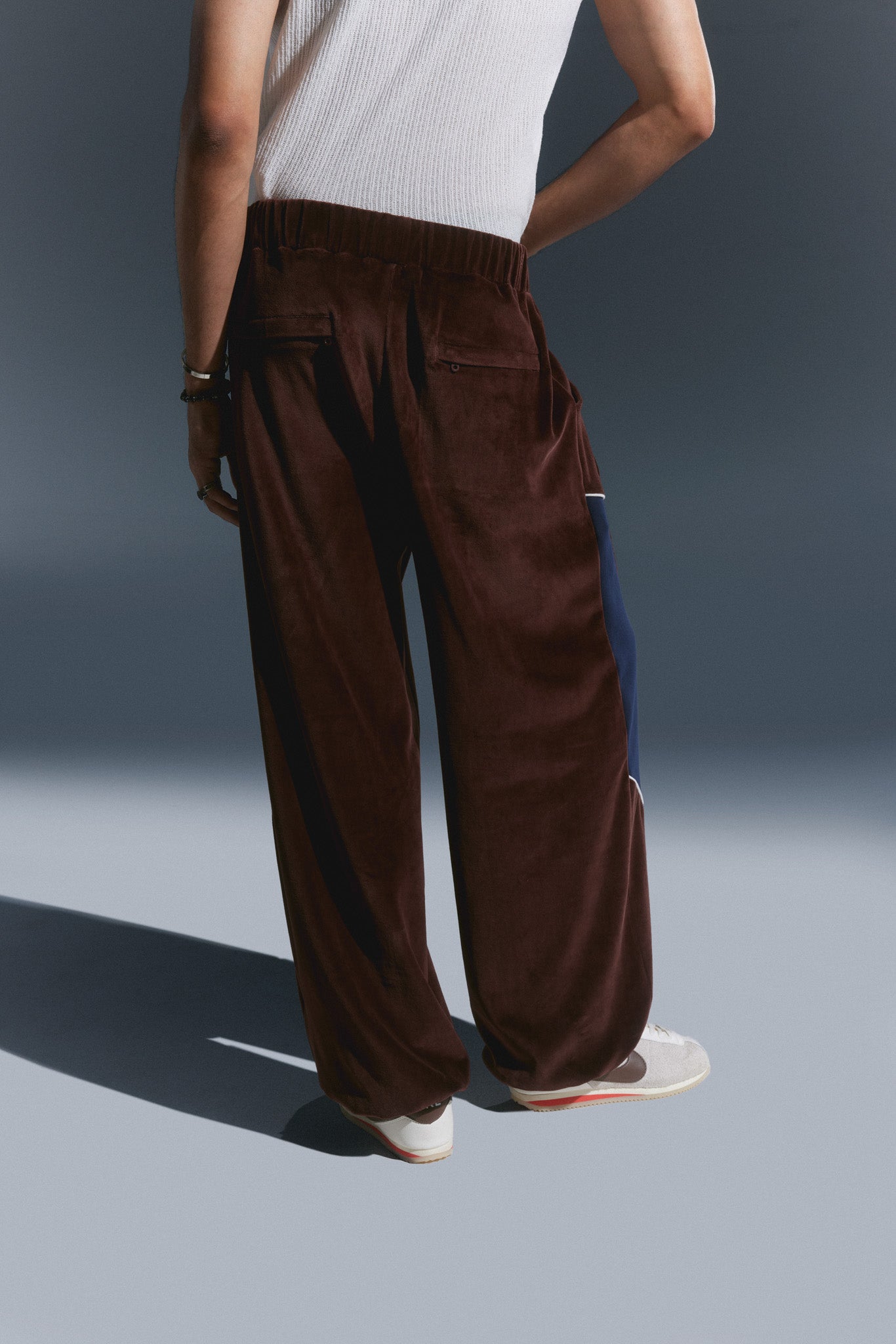 Velour Color Block Pants