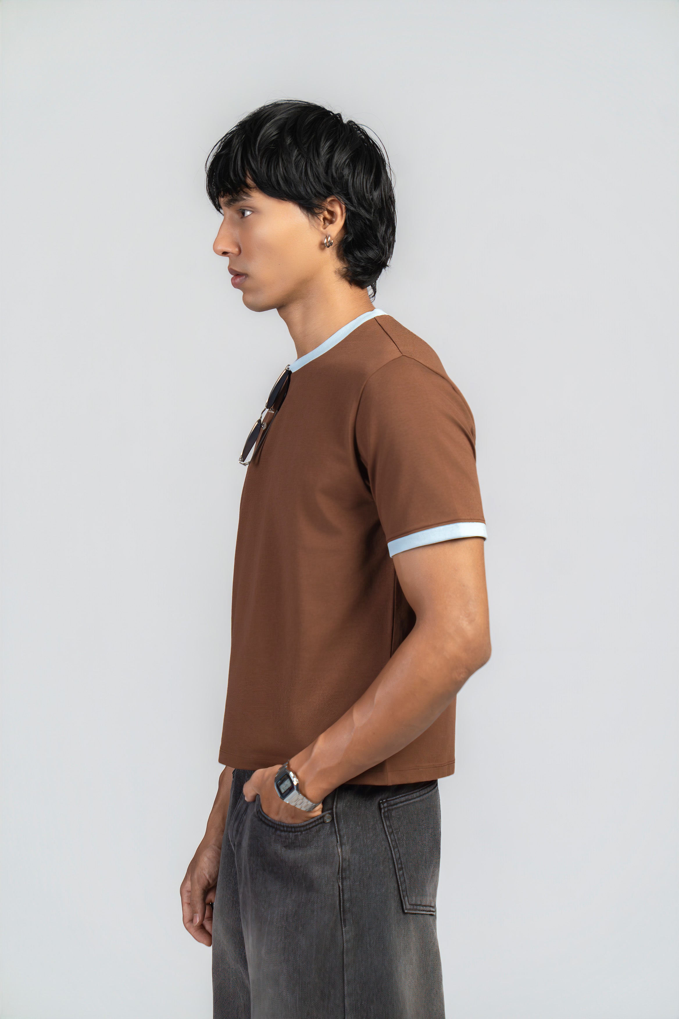 BASIC B* - FITTED RINGER TEE