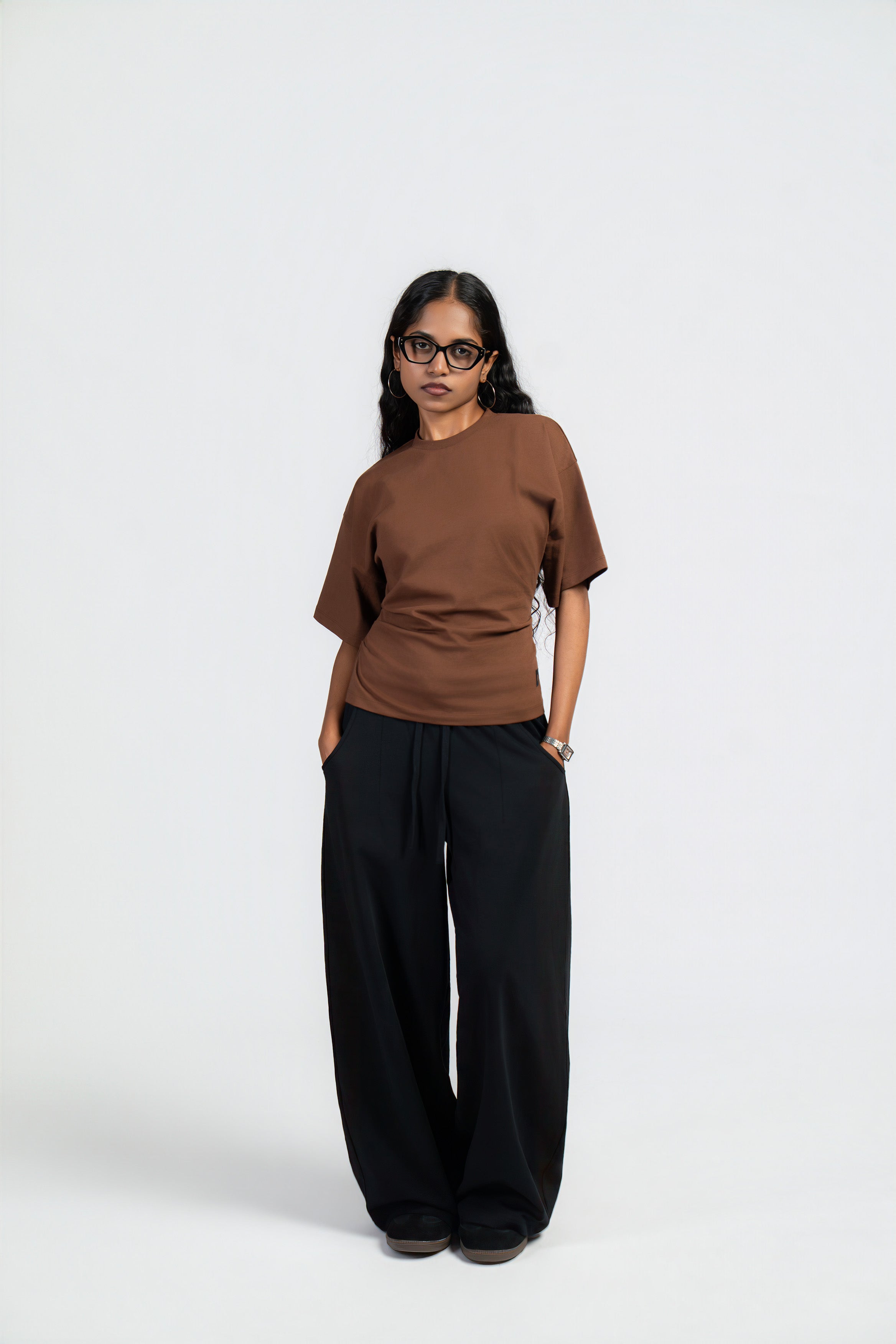BASIC B* - CINCHED WAIST TEE