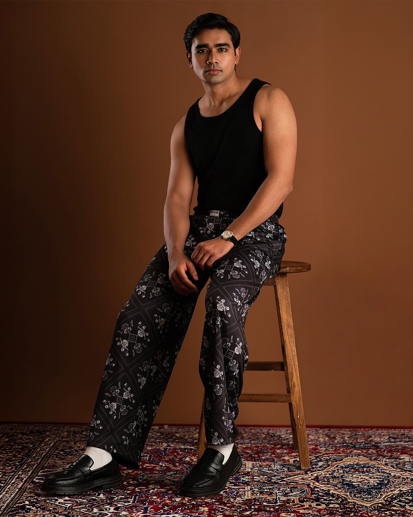 Heritage Motif Printed Lounge Pants