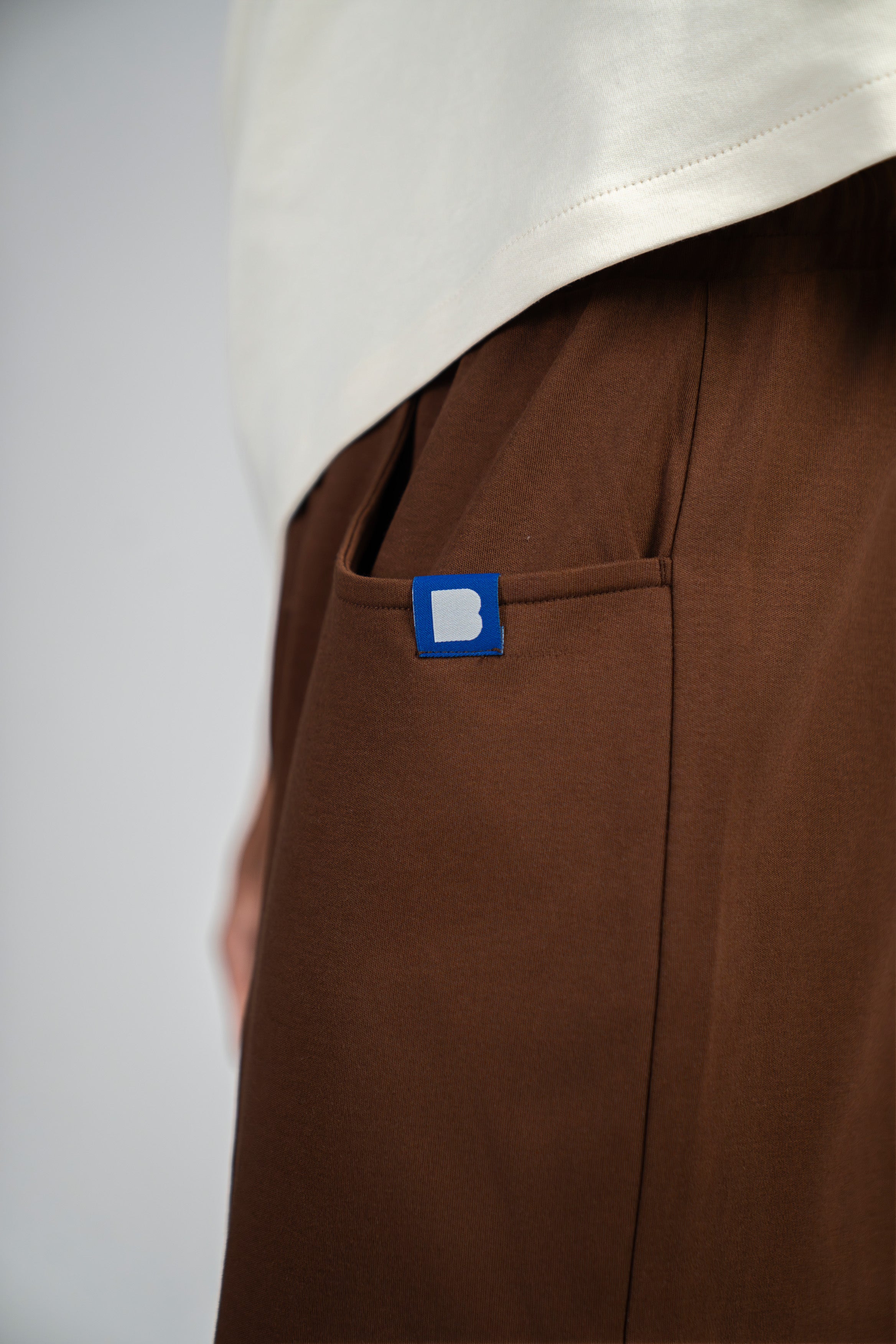 BASIC B* - BROWN KNITTED JORTS