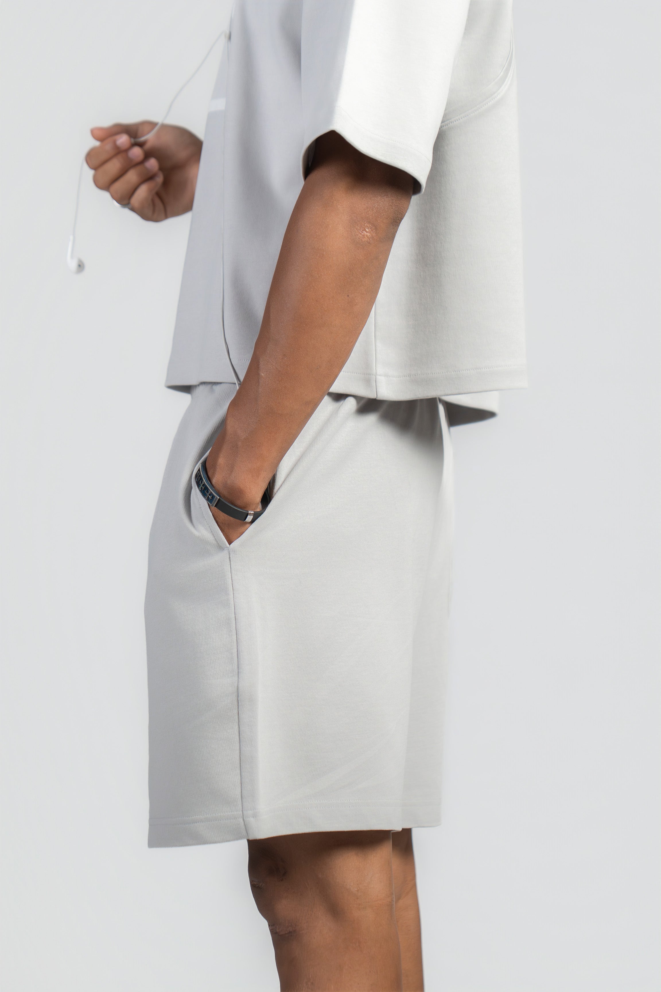 BASIC B* - GREY TERRY SHORTS