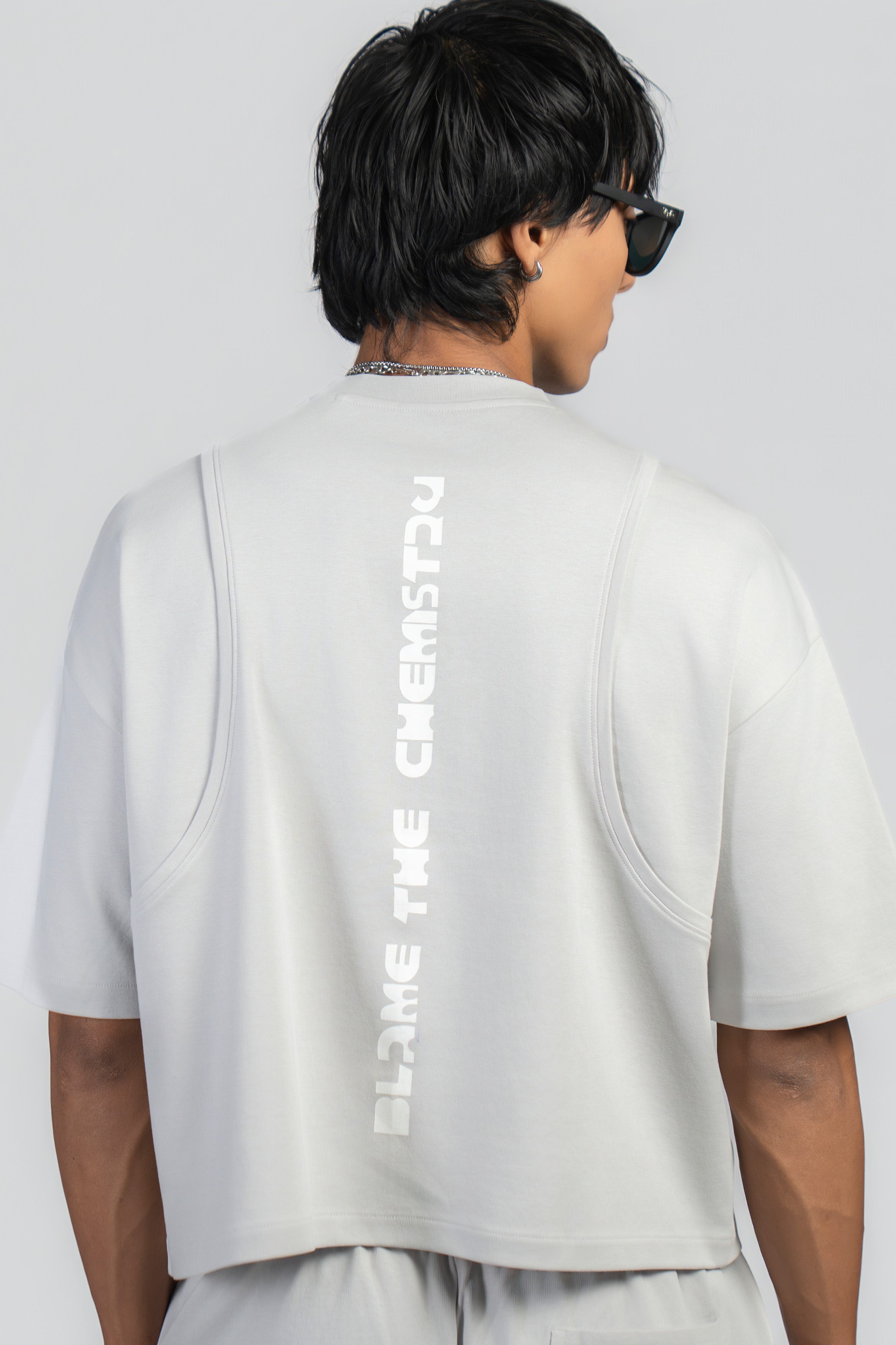 BASIC B* - BLAME THE CHEMISTRY CROPPED BOXY T-SHIRT