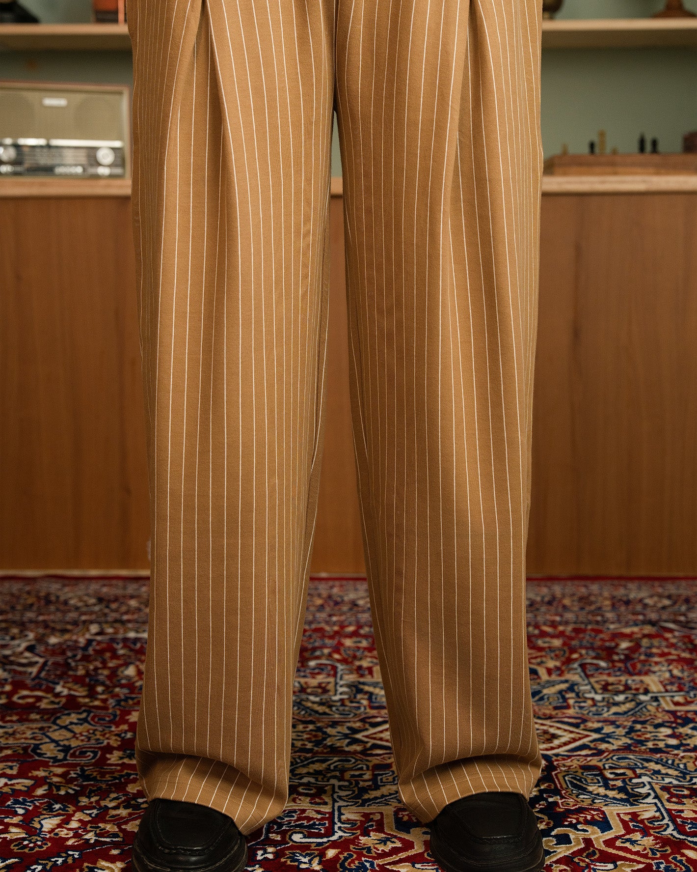 Pinstripe Knit Trousers