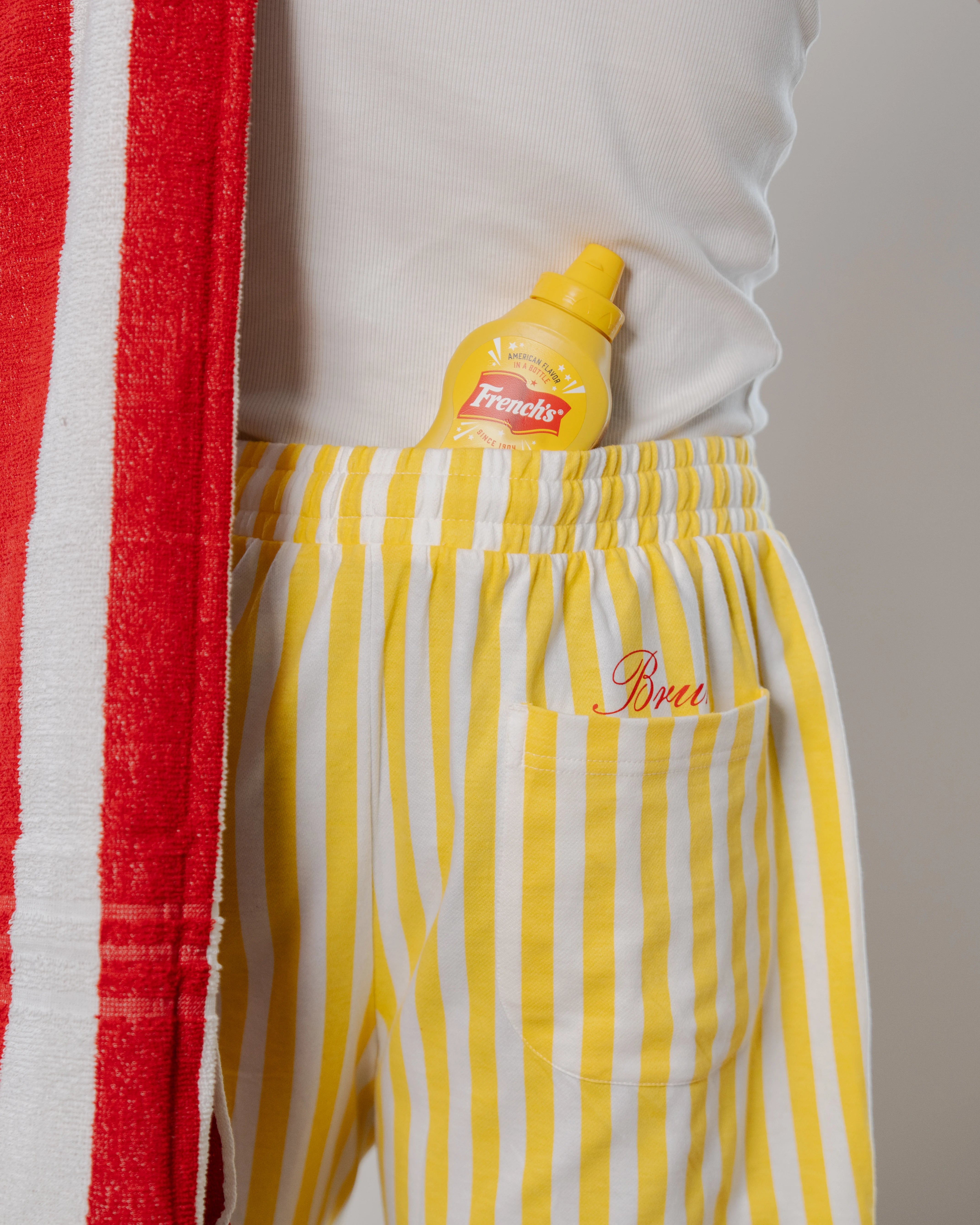 Mornin’ Club - Striped Yellow shorts